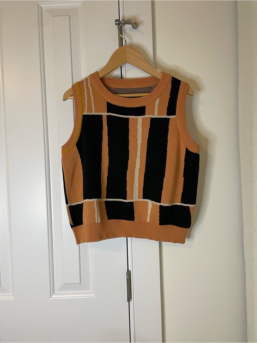 The Endery Piet Knit Vest Yucca XS/S Geometric Factory Sample
